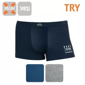 [트라이]TRY 주니어 포인트나염 면스판 인밴드 드로즈팬티 3매