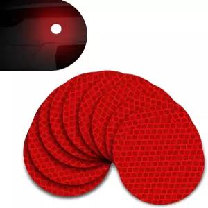 Arwrilt 10개의 PCS 원형 안전 반사판 고감도 반사 파워 접착 프리즘 스티커 자동차 트레일러 캠핑카 RV