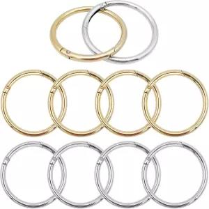 10개의 원형 카라비너 클립 O 링 스냅 50mm/2인치 인사이드 지름 합금 스프링 게이트 버클 열쇠고리 가방