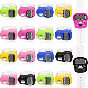 타투오 18피스 핸드 집계 카운터 5 디지털 핑거 클리커 리셋 가능한 랩 핸드헬드 기계식 번호 클릭