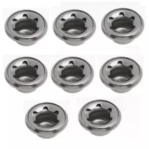 뫼이 롯 실버 푸시 너트 액슬 캡 와셔 5/16인치 휠바로우 롤링 박스 청소용 잔디깎이 8개