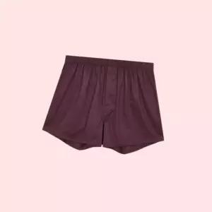 자주 JAJU 남 80수 코튼 면 트렁크 팬티 속옷 언더웨어 버건디 2406314173 4434059