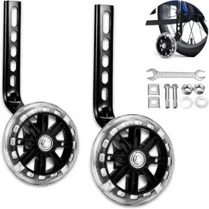 자전거 스태빌라이저 플래시 음소거 휠 장착 키트 12 14 16 18 20인치 1쌍(블랙)용 훈련용