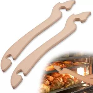 Ymapinc 2Pcs 오븐 랙 풀러 우드 푸시 도구 나무 스틱 핫 안전하게 꺼내고 주방 토스터 긴 손잡이 액세서리