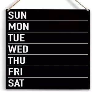 주방용 YCYD 메뉴판 Sun Mon Wed Thu Fri Sat 우드 사인 소박한 메뉴 칠판 홈 다이닝 룸 벽 아트 장식용