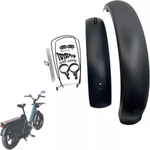 ZSYALY 뚱뚱한 타이어 자전거 펜더 풀 커버 스노우 바이크 머드가드 사이클링 26 4.0 인치 매트 블랙