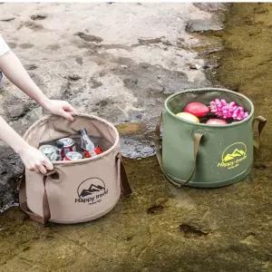 접이식 비닐물통 PVC 캠핑 방수바구니 10L 20L