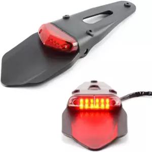 오토바이 더트 바이크 리어 펜더 브레이크 스톱 테일라이트 모터크로스 엔듀로 머드가드 12 LED