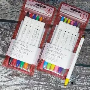 [알티피아]제브라 노크식 다용도 수성 싸인펜 클릭아트 6색세트 컬러링펜