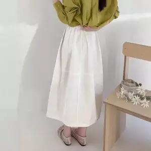 스커트 빈티지 캐주얼 여성용 허리 데일룩 A라인 슬림핏 스트링 DAOL1