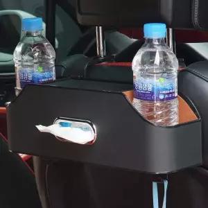 차량용 멀티 시트 수납함 컵홀더 티슈케이스 블랙