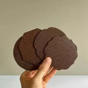 [콩심팥심]라탄 코스터 컵받침대 우드 컵받침 티코스터 등나무