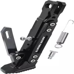 전기 오토바이 주차 보조 스탠드용 유니버설 모터사이클 킥스탠드 조절식 풋사이드 서포트 스탠드 블랙