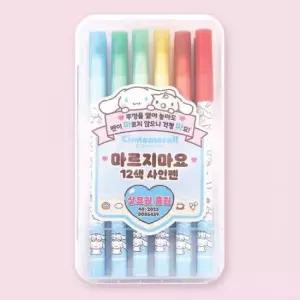 [문구/오피스] 12색 마르지마요 산리오 시나모롤 사인펜-12EA