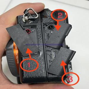 범용 렌즈 후드 덮개소니 ILCE-7M3 용 USB 고무 뚜껑 문짝 호환 마이크 캡 커버, 카메라 수리