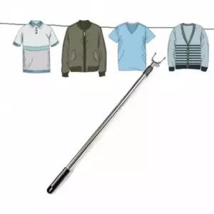 [생활] 집게 옷걸이봉 스테인리스 봉 가제트팔 행거 막대