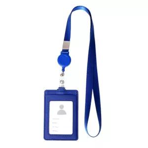 사원증 카드지갑 릴홀더 목걸이 케이스 블루