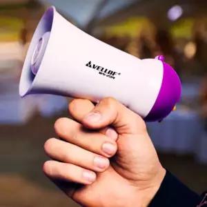 [알티피아]미니 확성기 무선 녹음 메가폰 사이렌 꼬깔 깔대기