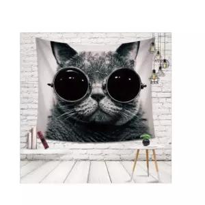 레옹 고양이 패브릭 포스터 가림막 커튼 가리개 커텐 바란스 가림천 천포스터