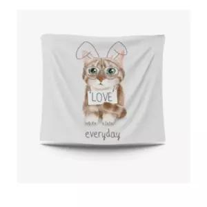 고양이3 패브릭 포스터 가림막 커튼 가리개 커텐 바란스 가림천 천포스터