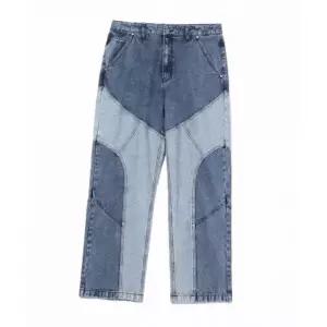 CRITIC WORMHOLE LOGO TWO TONE DENIM PANTS MEDIUM INDIGO