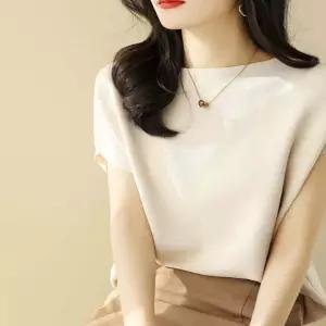 여성 여리핏 봄이너 여름단독 반팔 니트티 WON-WKN-WFGYDZA