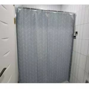 [콩심팥심]80x180 그레이 링포함 방수 욕실 욕조 샤워 커튼 커텐