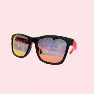 소다몬 24g 가벼운 자외선차단 국산 데일리선글라스 썬그라스 블랙무광테 핫핑크미러렌즈 AT3001 19 밴드