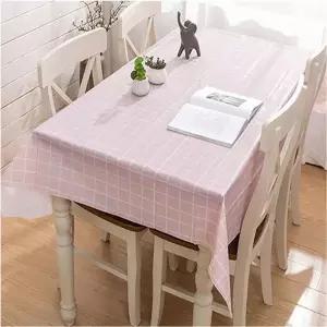 [콩심팥심]파스텔 체크식탁보 방수식탁보 식탁매트 캠핑테이블보