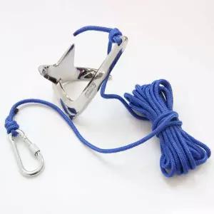 브루스 스타일 보트 앵커 카약 액세서리 5M 로프 316 스테인레스 스틸 클로 카누 딩기