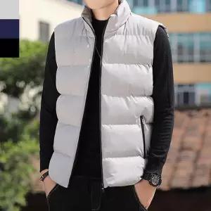 [아이에스이랩]데일리 경량 숏 패딩 베스트 지퍼 조끼 I4JK048Q