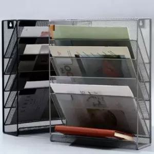 [문구] 5단 메탈 철제 서류꽂이 책상 서류 파일 정리