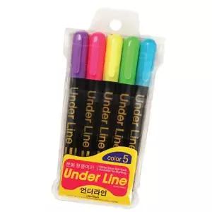 형광펜 5색 1세트 필기도구 문구 학용품 사무 펜시 신학기준비물