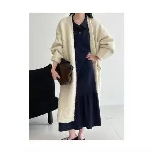 여자 롱 니트 가을 러블리 카디건 소프트 찰울 도톰 스웨터 다올3