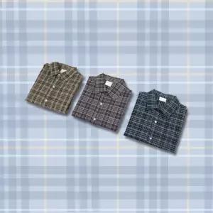 [엠클로]남자 오버핏 빈티지 체크 셔츠 남성 캐주얼 커플 남방