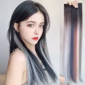 [셀러에이드]셀프 붙임머리 2개입 포인트 컬러 부분가발 헤어피스