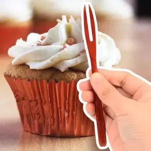 [콩심팥심]원목포크 3P 나무포크 원목티포크 과일포크 다과포크