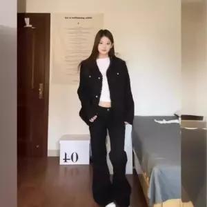 여성 바지 검정 여름 빈티지 청바지 부츠컷 로우 슬림핏 일자 트렌디 데님팬츠 아이템 와이드 세미 HT2