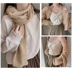 다용도 니트 목도리 겸 숄 가디건 어깨 망토