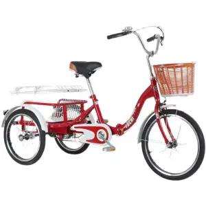 성인 세발자전거 바구니 접이식 성인용 경량 짐칸 시골용