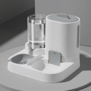 나스텔라 자동 고양이 사료 공급기 및 물 분배기 세트 소형 강아지 토끼를 위한 2 in 1 중력식 그릇 스테이