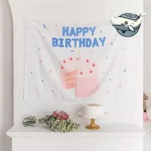 생일파티배경 생일 파티 배경 패브릭 포스터 장식 가랜드