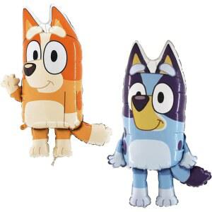 토일랜드 2-32인치 블루이 포일 풍선 팩 - 1개, 빙고 모양 캐릭터 1개