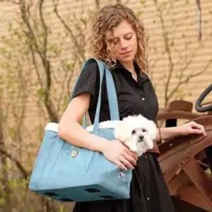 [반려] 강아지이동가방 블루 산책 이동장 고양이 외출 펫백 강아지 가방