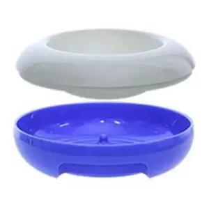 [반려] 강아지 식기 블루화이트 고양이 S 밥그릇 애견 물그릇