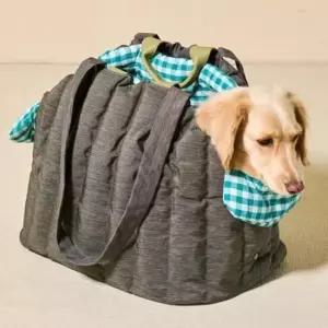 [반려] 이동 강아지 손잡이 겉면 가죽 외출 방수 가방 1P