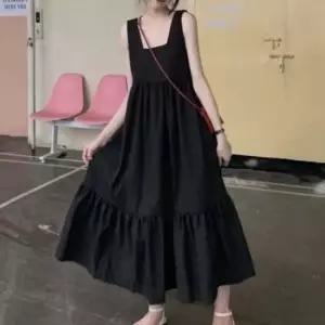 데일리룩 나시 원피스 주름 캉캉 미니 롱원피스 미니