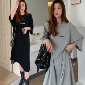 면원피스 데이트룩 롱원피스 라운드 데일리 반팔 여행