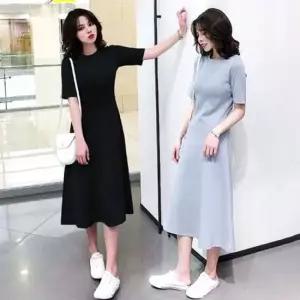 롱원피스 원피스 데일리 시원한 편한 반팔 A라인 여름