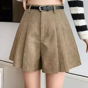 a라인 핀턱 반바지 주름팬츠 봄 가을 대학생룩 데이트